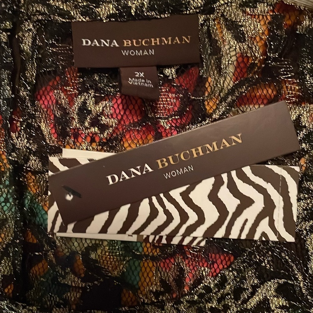 NWT Dana Buchman layered lace blouse - Picture 2 of 3